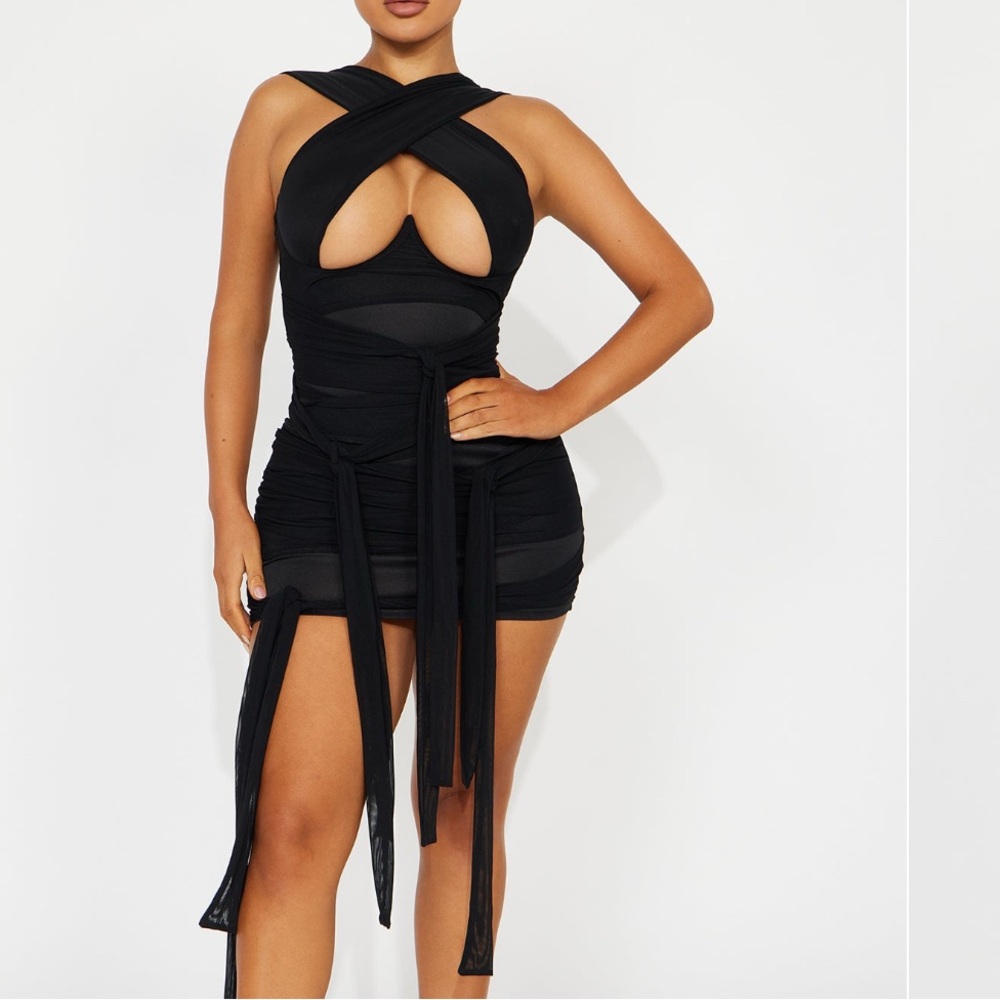 Black Cutout Mini Dress
